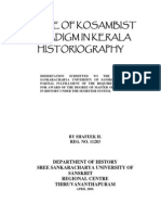 Scope of Kosambist Paradigm in Kerala Historiography DISSERTATION by Shafeek H