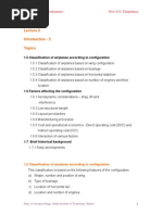 Introduction - 2 Topics: Airplane Design (Aerodynamic) Prof. E.G. Tulapurkara Chapter-1