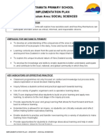 Implementation Plan - Inquiry - Social Sciences