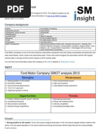 Ford Swot Analysis