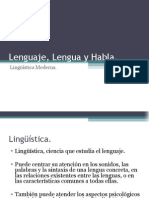 Lenguaje Lengua Habla