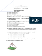 Lista de Exercícios Sobre Vetores (GAAL - 05)