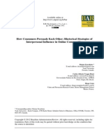 How Consumers Persuade Each Other: Rhetorical Strategies of Interpersonal Influence in Online Communities