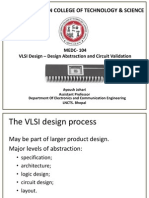 Design Abstraction and Validation VLSI MEDC 104