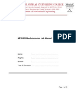 ME 2405-Mechatronoics Lab Manual