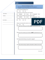 Seminar Feedback Form: Yes No