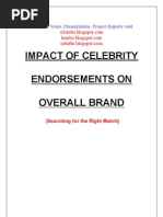 Impact of Celebrity Endorsements On Brands Project Report