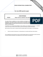 MARK SCHEME For The June 2005 Question Paper: University of Cambridge International Examinations GCE Advanced Level