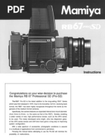 Mamiya RB67 Pro SD Manual