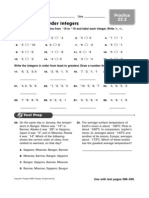 Compare and Order Integers: Practice 22.2