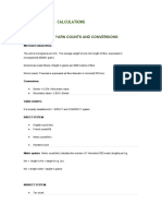 Constants and Calculations: Fibre Fineness, Yarn Counts and Conversions