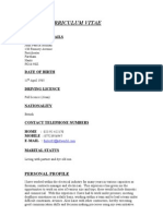 Curriculum Vitae: Personal Details