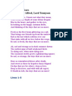 Tears, Idle Tears A Poem by Alfred, Lord Tennyson