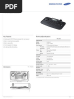 PTZ / DVR System Controller: Technical Specifications Key Features