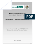 1 Modelo Técnico Financiero Justificación y Organización