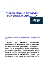 Abuso Sexual en Niñez Con Discapacidad