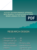 A Study On Performance Appraisal With Respect To Executives at Rane Brake Linings LTD, Puducherry