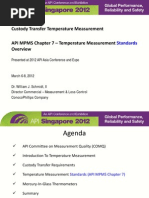 Custody Transfer Temperature Measurement API MPMS Ch. 7