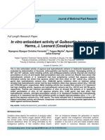 In Vitro Antioxidant Activity of Guibourtia Tessmannii