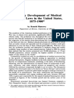 The Early Development of Medical Licensing Laws in The United States, 1875-1900, by Ronald Hamowy