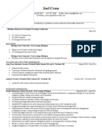 Joel Cross Professional Resume 2014