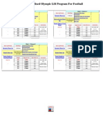 Workout - Sheet - Football Mixed Olympic Lift Program