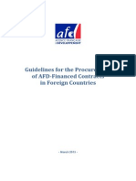 Foreign Countries Procurement Guidelines 2013 by AFD