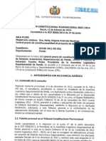 Declaración Constitucional Plurinacional 0007 / 2014