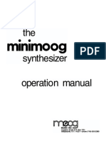 Minimoog Operation Manual 1