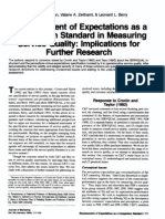 Reassessment of Expectations As A Comparison Standard in Measuring Service Quality - Implications of Future Research