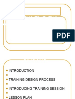 Designing and Conducting Training Program