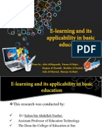 E-Learning and Its Applicability in Basic Education