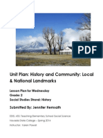 Unit Plan: History and Community: Local & National Landmarks