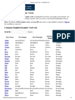 English Irregular Verbs - UsingEnglish