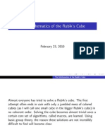 The Mathematics of The Rubik's Cube: February 23, 2010