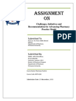 Challenges, Initiatives and Recommendation For Advancing Pharmacy Practice Model