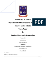 Regional Economic Integration - Term Paper