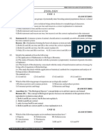 Zoology: Zoology Previous Eamcet Questions