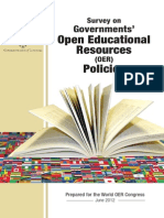 Learning For Studen Open Educational Resource (Survey - On - Government - OER - Policies)