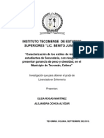 TESIS Estilos de Vida de Estudiantes Que Constituyen Riesgo de Ganancia de Peso