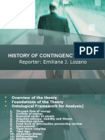 History of Contingency Theory: Reporter: Emiliana J. Lozano