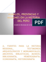 Pueblos, Provincias y Regiones en La Historia