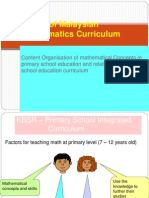 Study of Malaysian Mathematics Curriculum