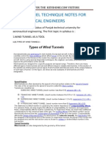 Wind Tunnel Technique Notes For Aeronautical Engineers TP 1