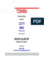 Toshiba TV LCD Training 32wl36p