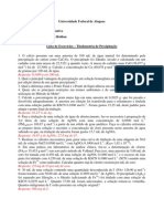 Lista de Exercicios - Titulometria de Precipitacao