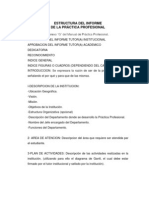 Estructura Del Informe de La Practica Profesional