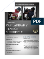 Ensayo de Capilaridad y Tensión Superficial