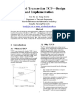 Enhanced Transaction TCP-Design and Implementation: 1.1 What Is T/TCP 1.2 Why T/TCP