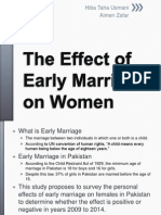 The Effect of Early Marriage On Women